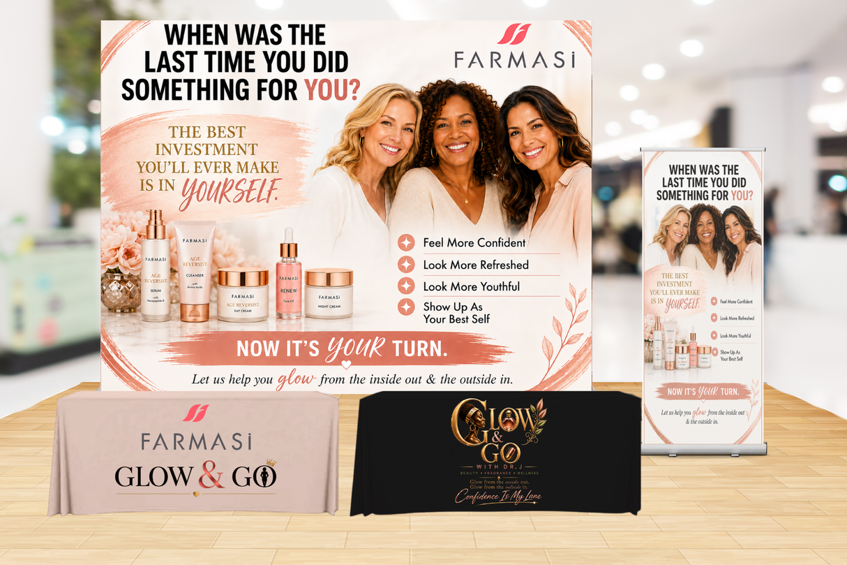 Dr. Jacqueline Jones' Order (10ft Custom Booth Package & 100 Tri-Fold Brochures)