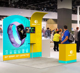 10 Ft Trade Show Booth - Modular Display with Backwall, Counter & LED Package
