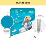 20ft Inline Trade Show Booth – Modular Fabric Display with Podium, Shelves & LED Lights