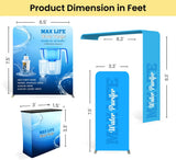 10ft Inline Trade Show Booth – Portable Backwall Display with LED Lights & Counter