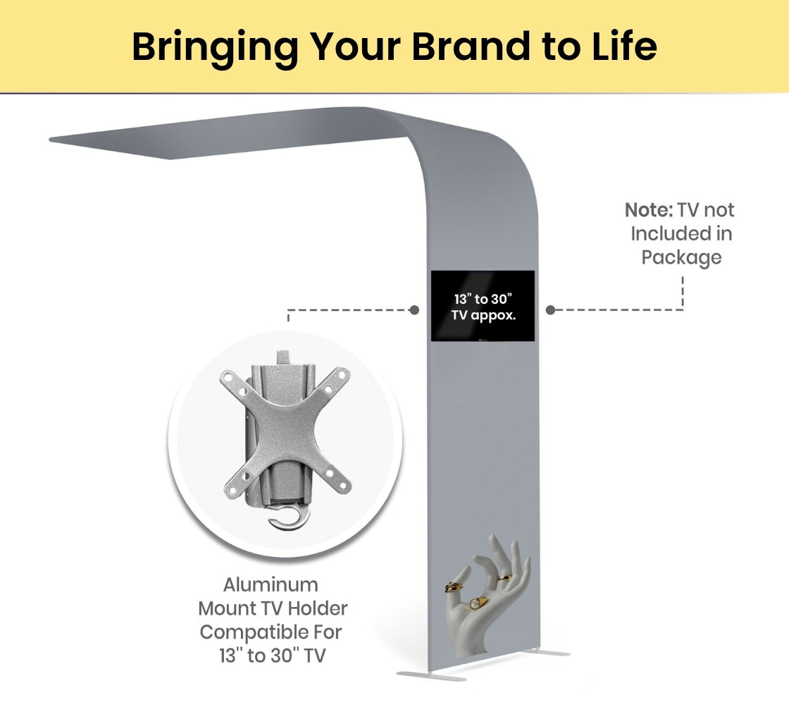 20ft Inline Trade Show Booth – Modular Package with Media Display