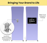 20ft Inline Trade Show Booth – Modular Fabric Display with Podium, Shelves & LED Lights