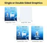 10ft Inline Trade Show Booth – Portable Backwall Display with LED Lights & Counter