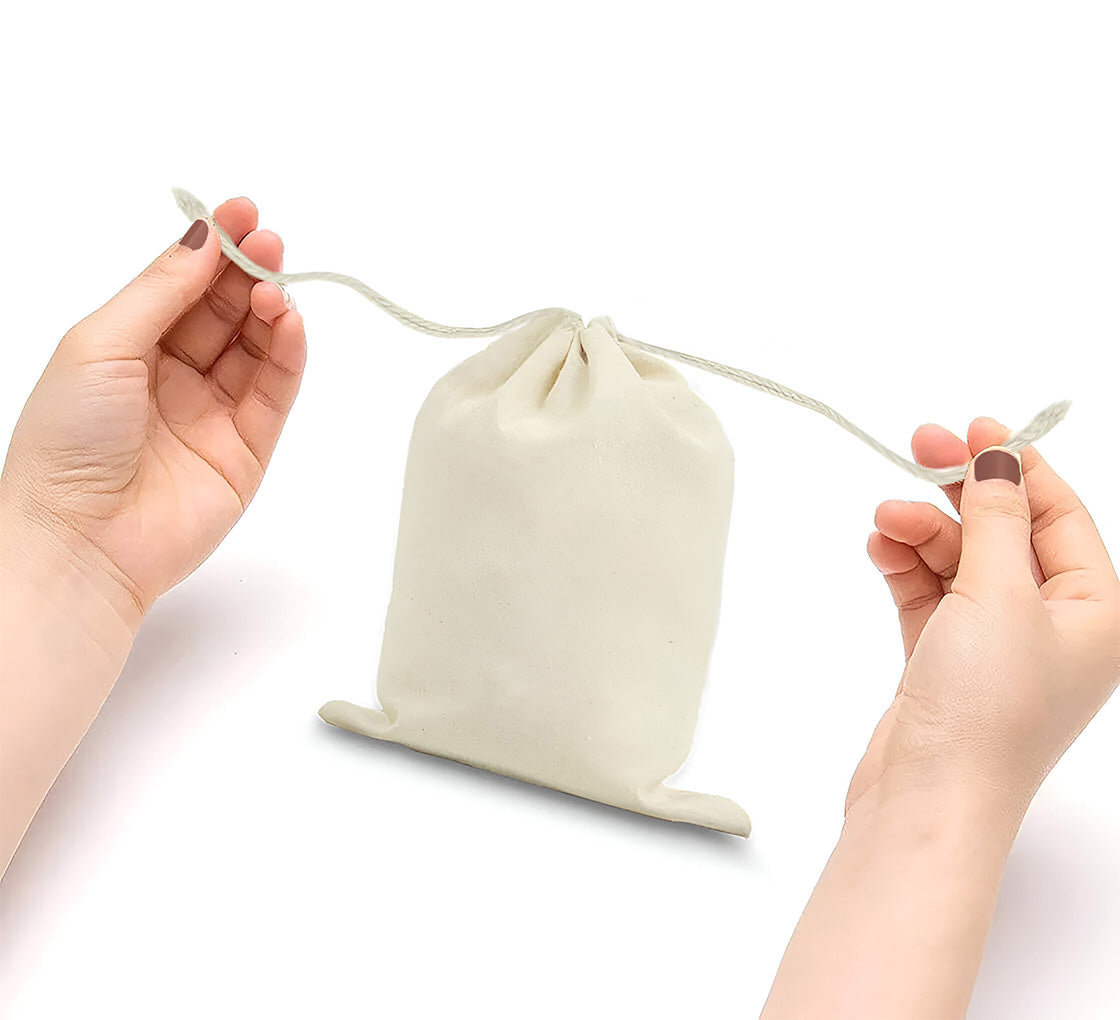 Jute Drawstring Bags - Non Printed