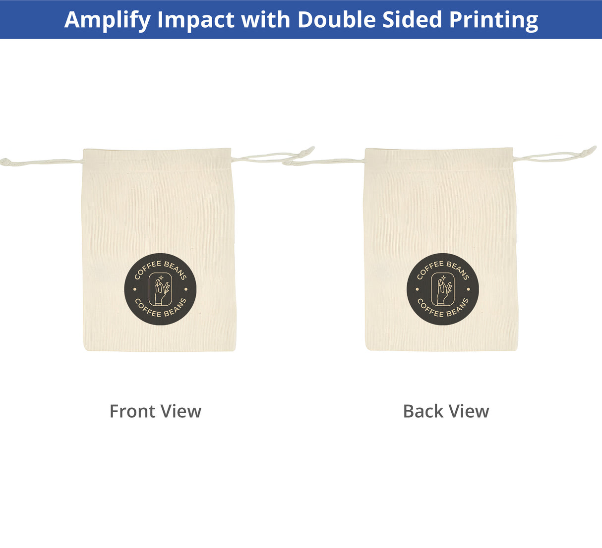 Canvas Drawstring Bags - Printed