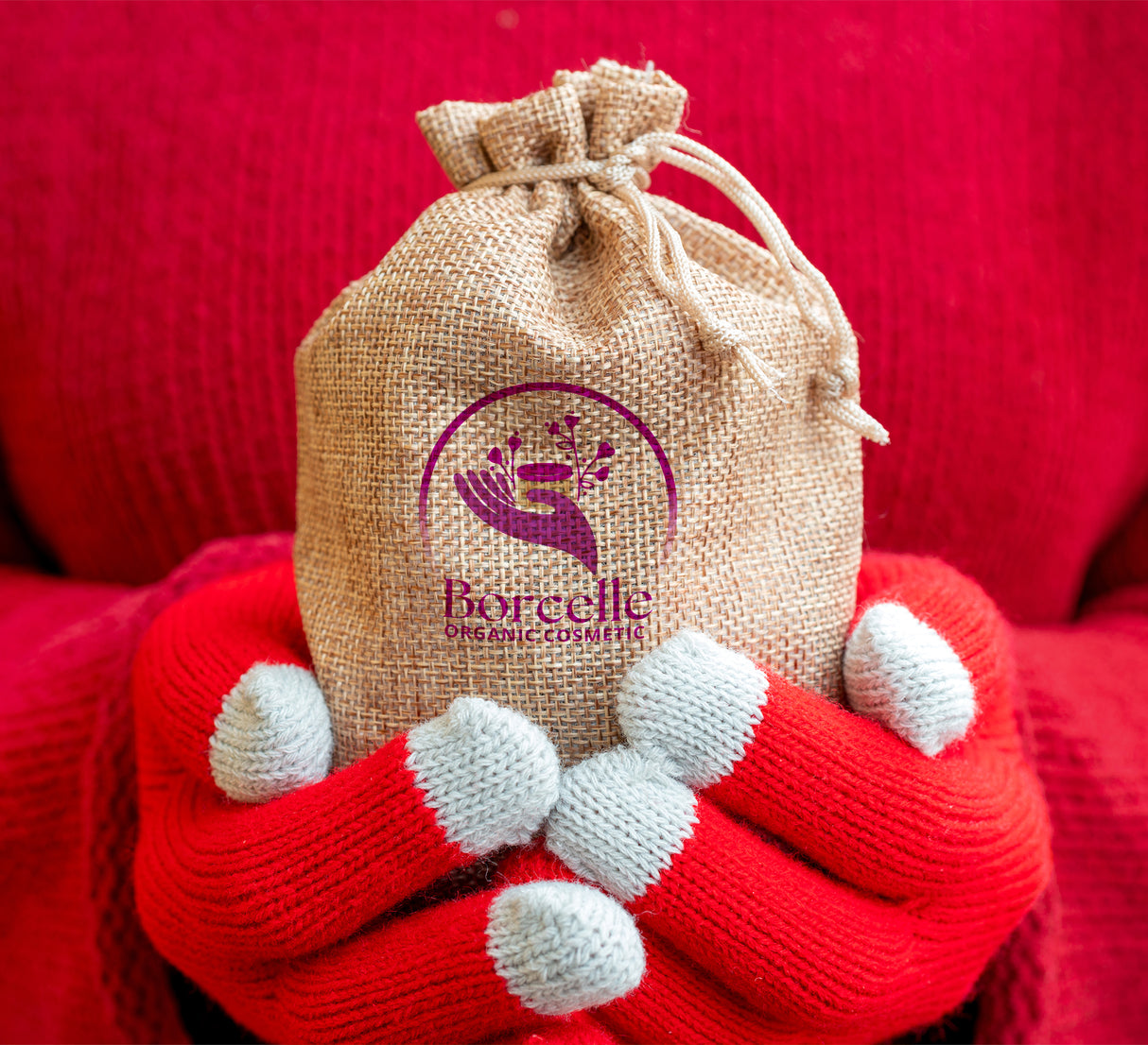 Jute Drawstring Bags - Printed