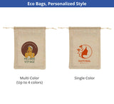 Jute Drawstring Bags - Printed