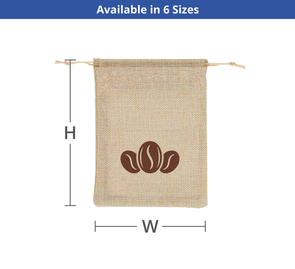Jute Drawstring Bags - Printed