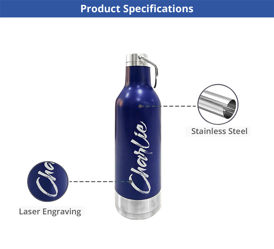 Personalized Stainless Steel Sports Bottle - Hot & Cold Camper