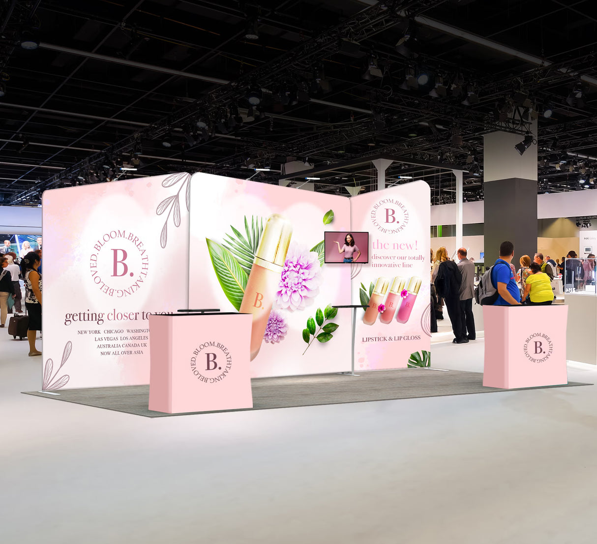 20ft Inline Trade Show Booth - Complete Modular Display Package