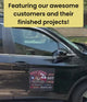 Small business truck with professionally installed custom vehicle decals.